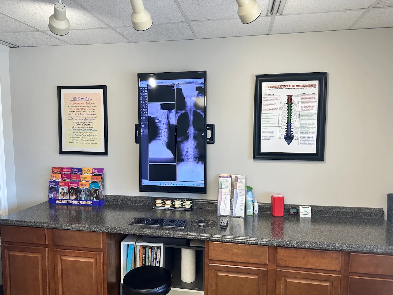 Treatment area inside Axis Health and Wellness chiropractic office in Centennial CO