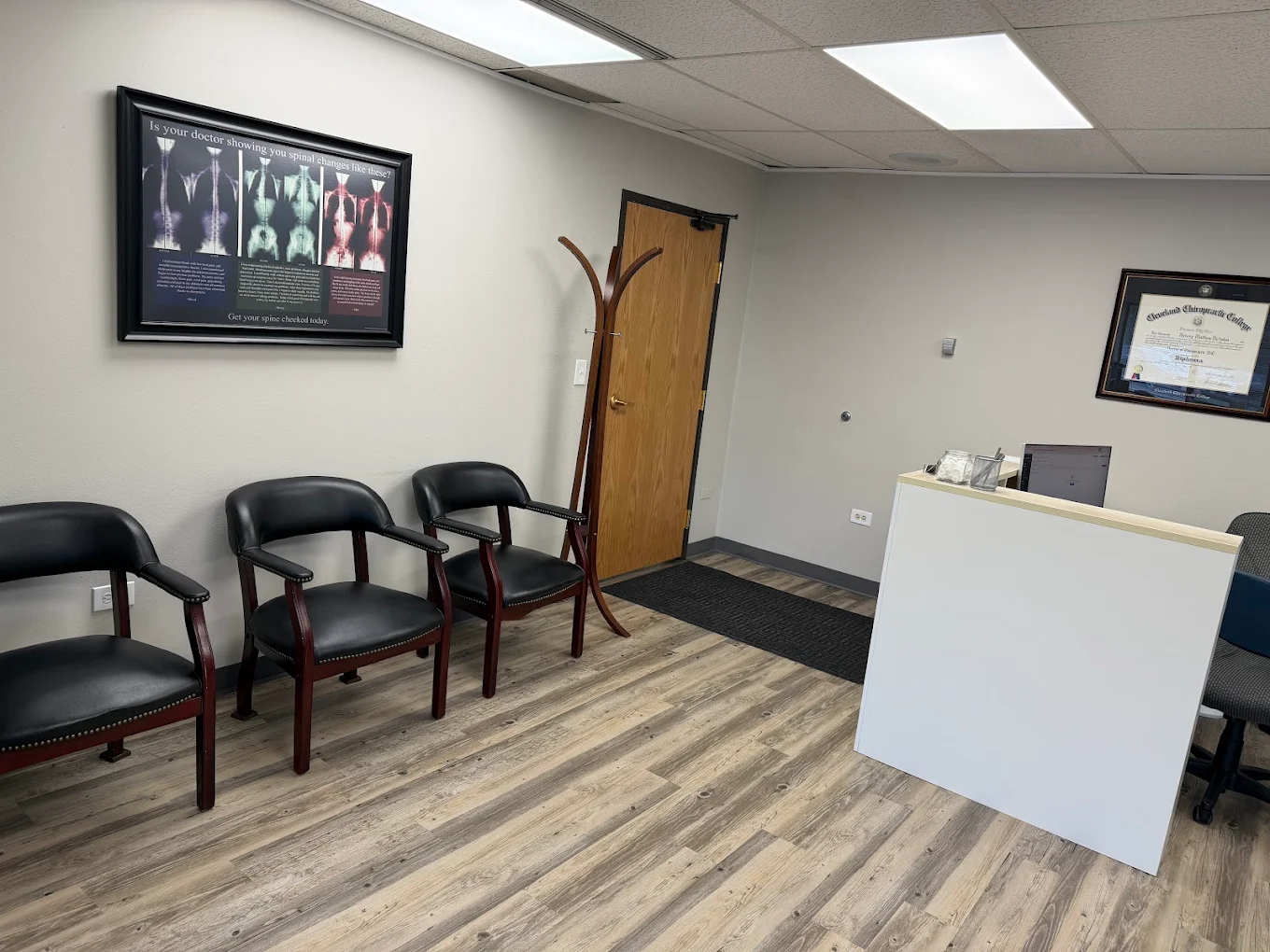 Waiting room at Axis Health and Wellness chiropractic office in Centennial CO